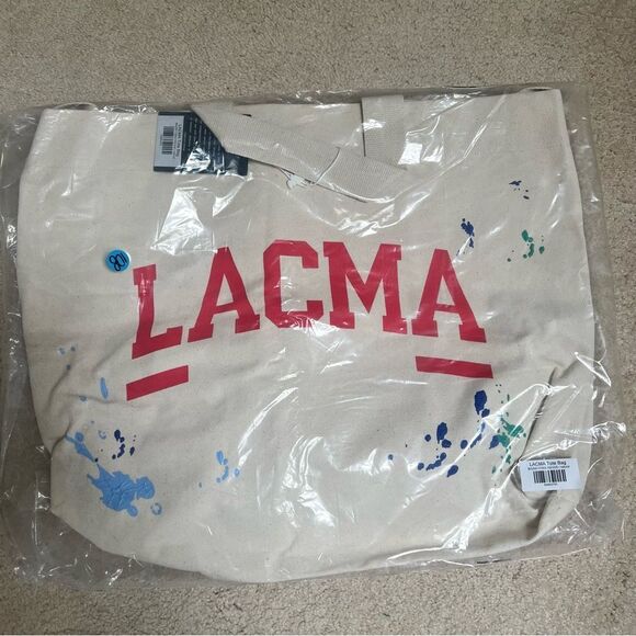 Madhappy LA Lacma Exclusive Wide Tote Bag Canvas in Natural NEW - Picture 1 of 5